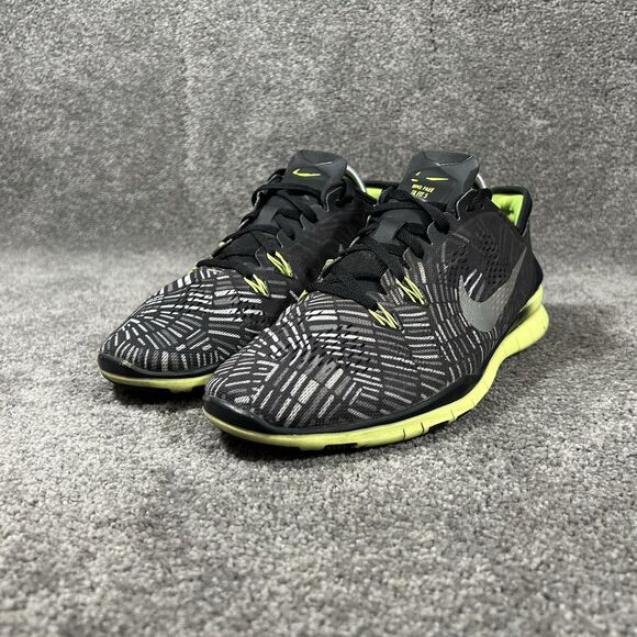 NIKE Free TR Fit 5.0 704695-017 Women's Sz 11 Black Metallic Volt Running Shoes - Picture 5 of 12